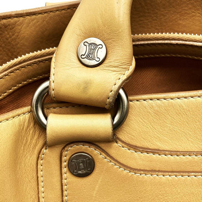 CELINE Hand Bag Tote Purse Boogie Leather Beige Authentic