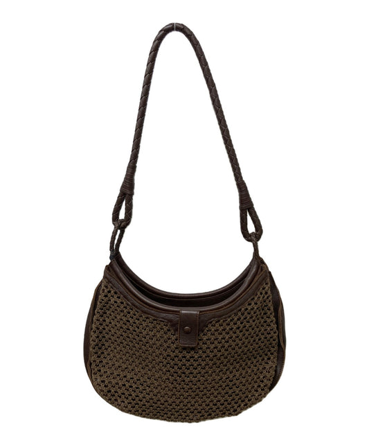 BOTTEGA VENETA Shoulder Bag Purse Brown Authentic