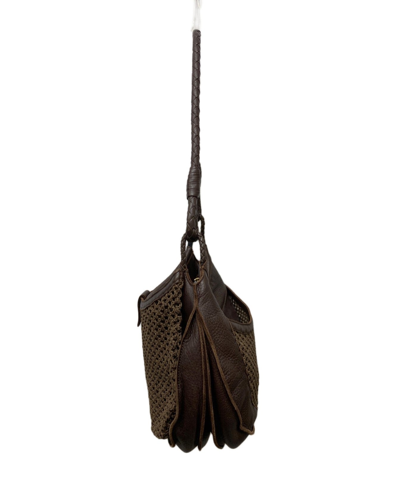BOTTEGA VENETA Shoulder Bag Purse Brown Authentic