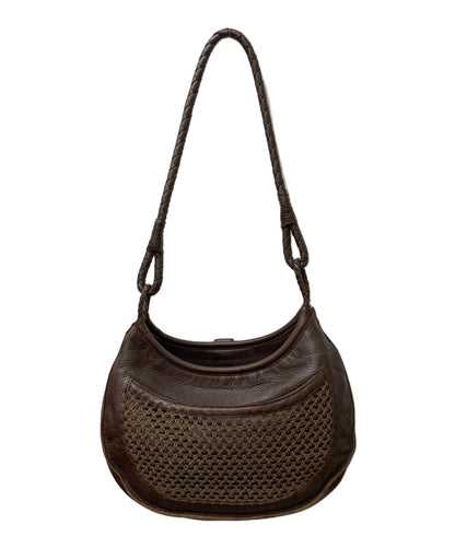 BOTTEGA VENETA Shoulder Bag Purse Brown Authentic
