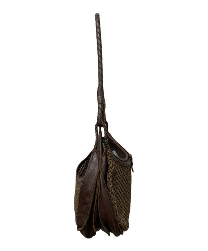 BOTTEGA VENETA Shoulder Bag Purse Brown Authentic