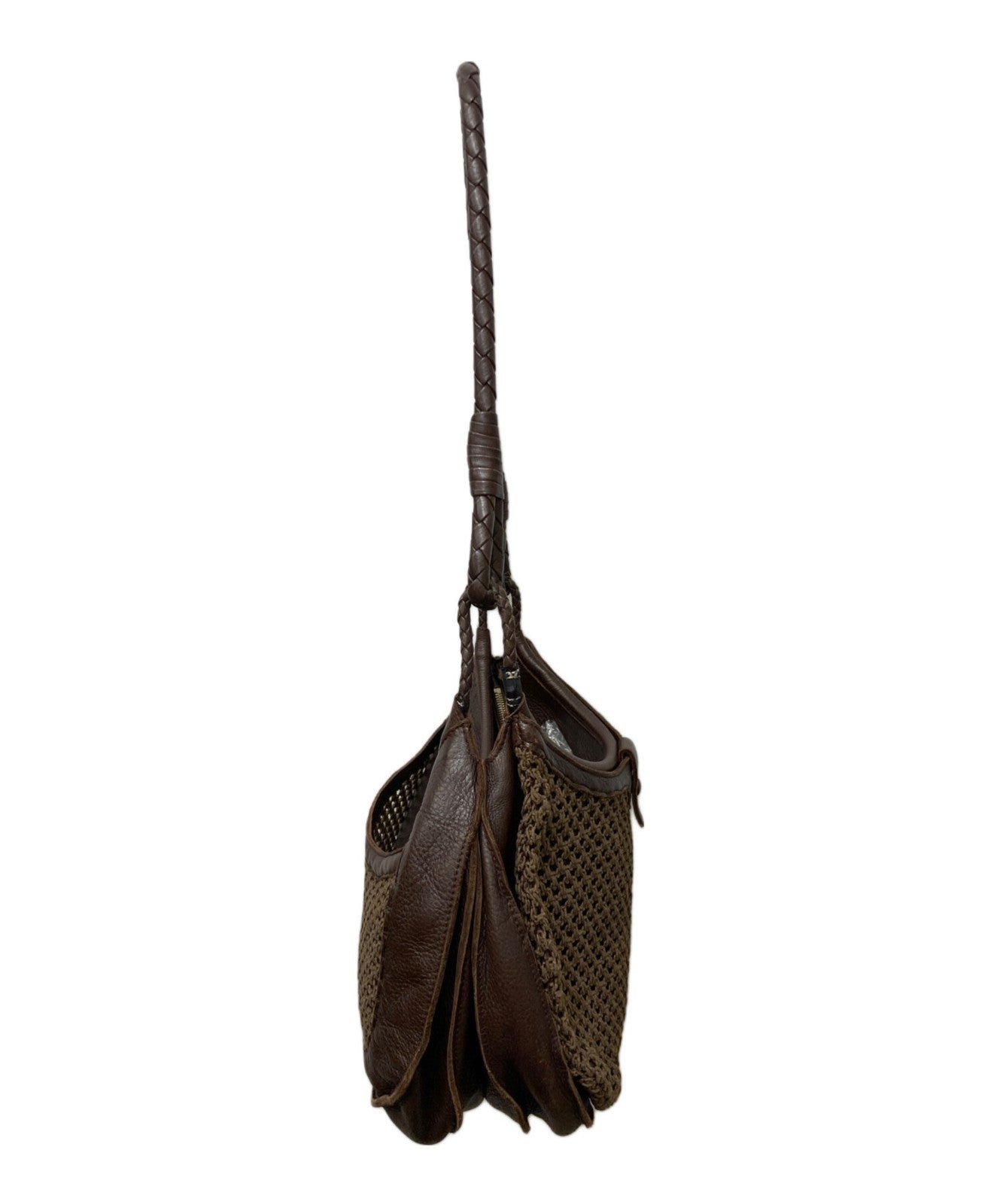 BOTTEGA VENETA Shoulder Bag Purse Brown Authentic