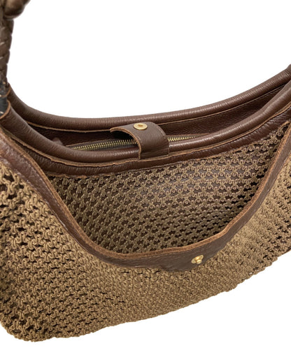 BOTTEGA VENETA Shoulder Bag Purse Brown Authentic