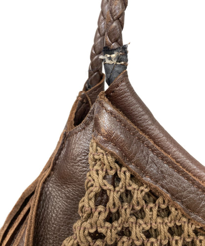 BOTTEGA VENETA Shoulder Bag Purse Brown Authentic