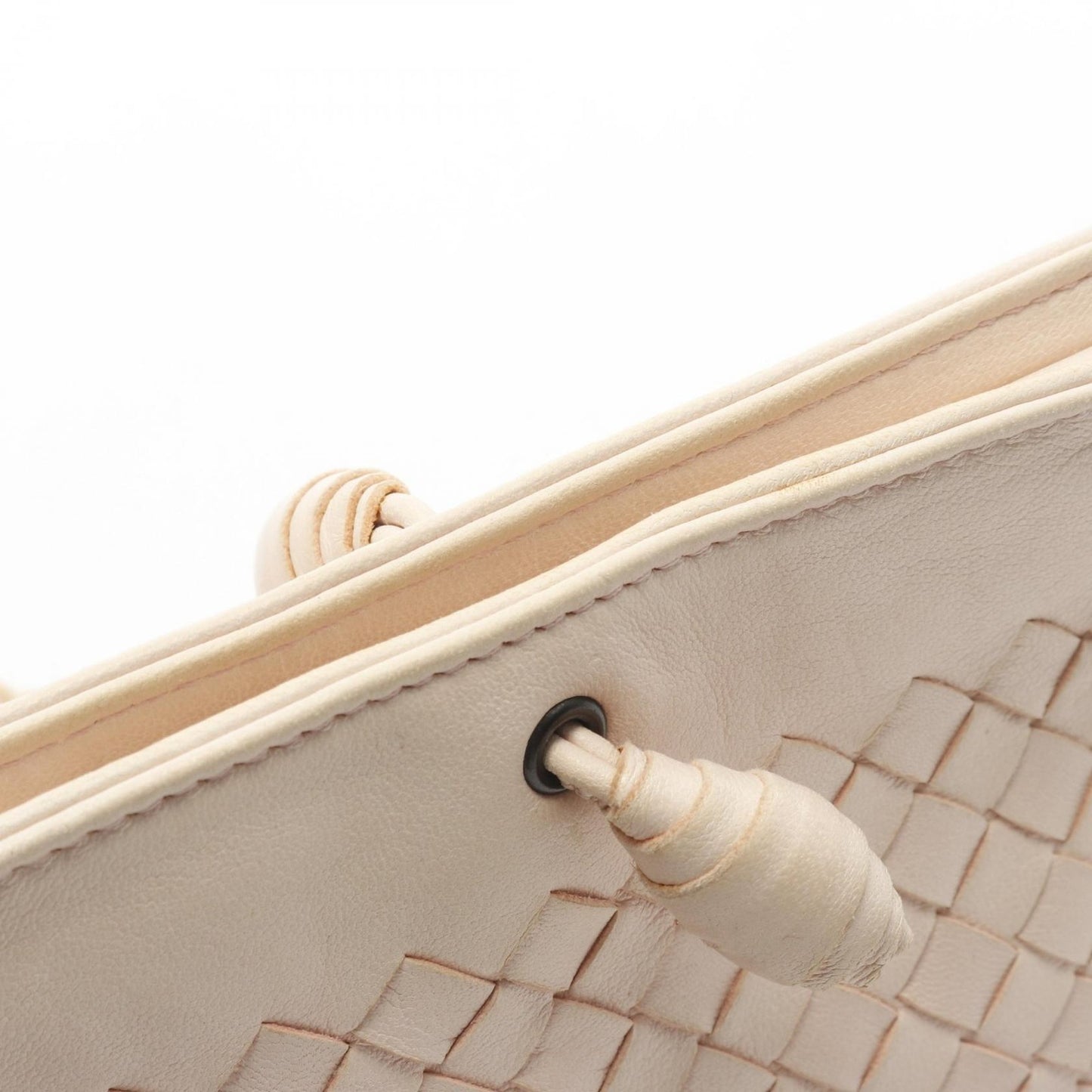 BOTTEGA VENETA Hand Shoulder Bag Tote Purse Intrecciato Leather Pink Authentic