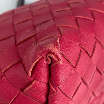 BOTTEGA VENETA Accessory Pouch Hand Pouch Intrecciato Leather Pink Authentic