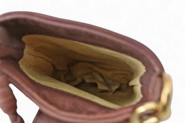BOTTEGA VENETA Smartphone Shoulder Mini Pouch Intrecciato Purple Authentic