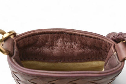 BOTTEGA VENETA Smartphone Shoulder Mini Pouch Intrecciato Purple Authentic