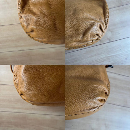 BOTTEGA VENETA Shoulder Bag Purse Intrecciato Leather Brown Authentic