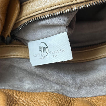 BOTTEGA VENETA Shoulder Bag Purse Intrecciato Leather Brown Authentic