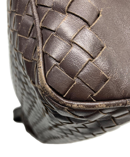 BOTTEGA VENETA Clutch Bag Second Bag Intrecciato Brown Authentic