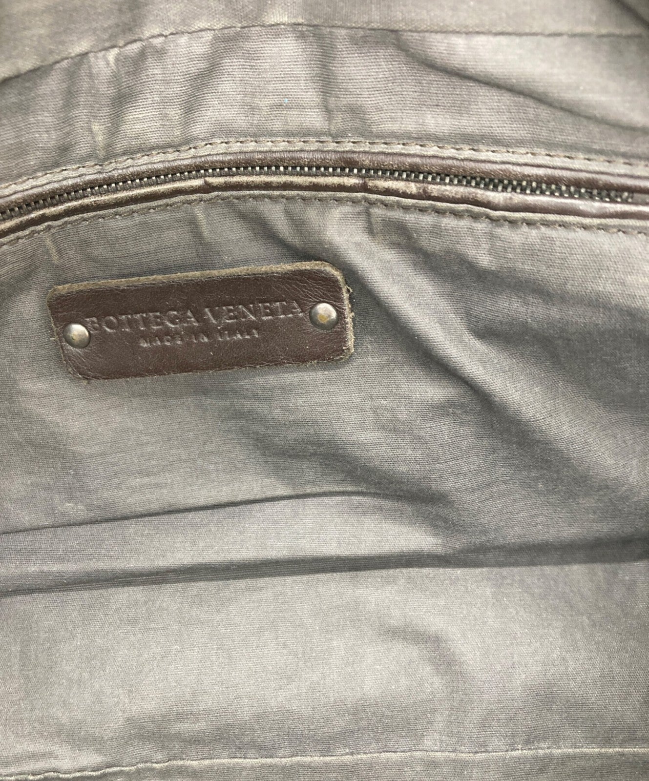 BOTTEGA VENETA Clutch Bag Second Bag Intrecciato Brown Authentic