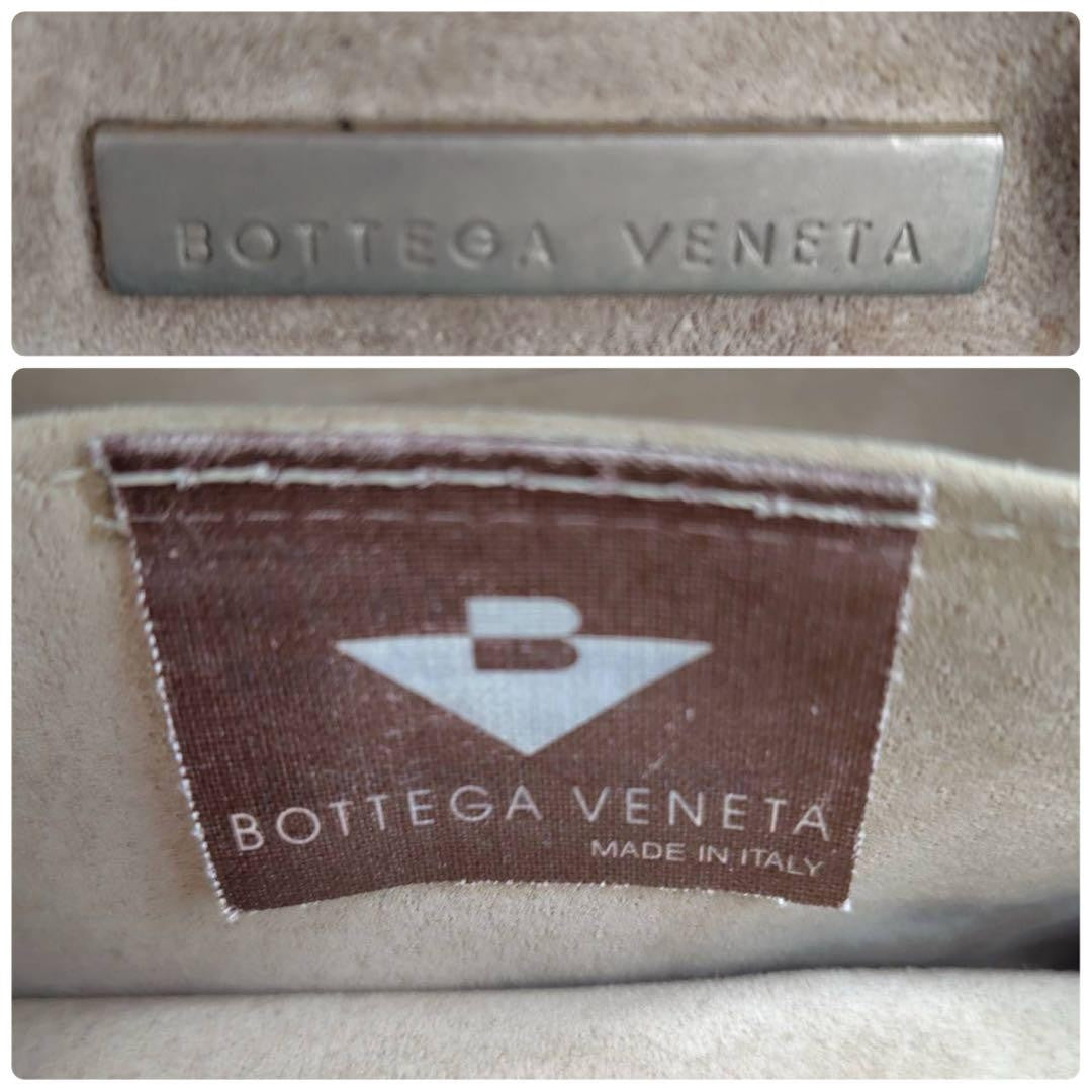 BOTTEGA VENETA Shoulder Bag Purse Leather Green Beige Authentic