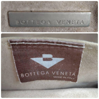BOTTEGA VENETA Shoulder Bag Purse Leather Green Beige Authentic
