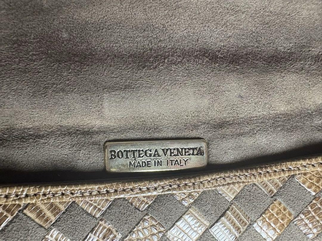 BOTTEGA VENETA Shoulder Bag Purse Intrecciato Brown Authentic