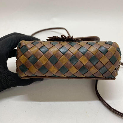 BOTTEGA VENETA Shoulder Bag Purse Intrecciato Multicolor Authentic