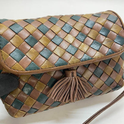 BOTTEGA VENETA Shoulder Bag Purse Intrecciato Multicolor Authentic