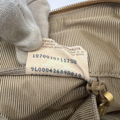 BOTTEGA VENETA Hand Bag Tote Purse Intrecciato Leather Yellow Beige Authentic