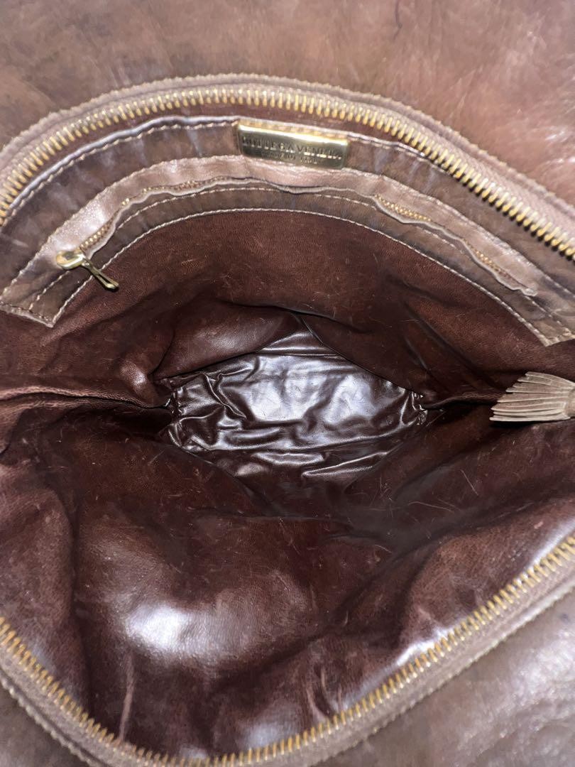 BOTTEGA VENETA Shoulder Bag Purse Intrecciato Leather Brown Authentic
