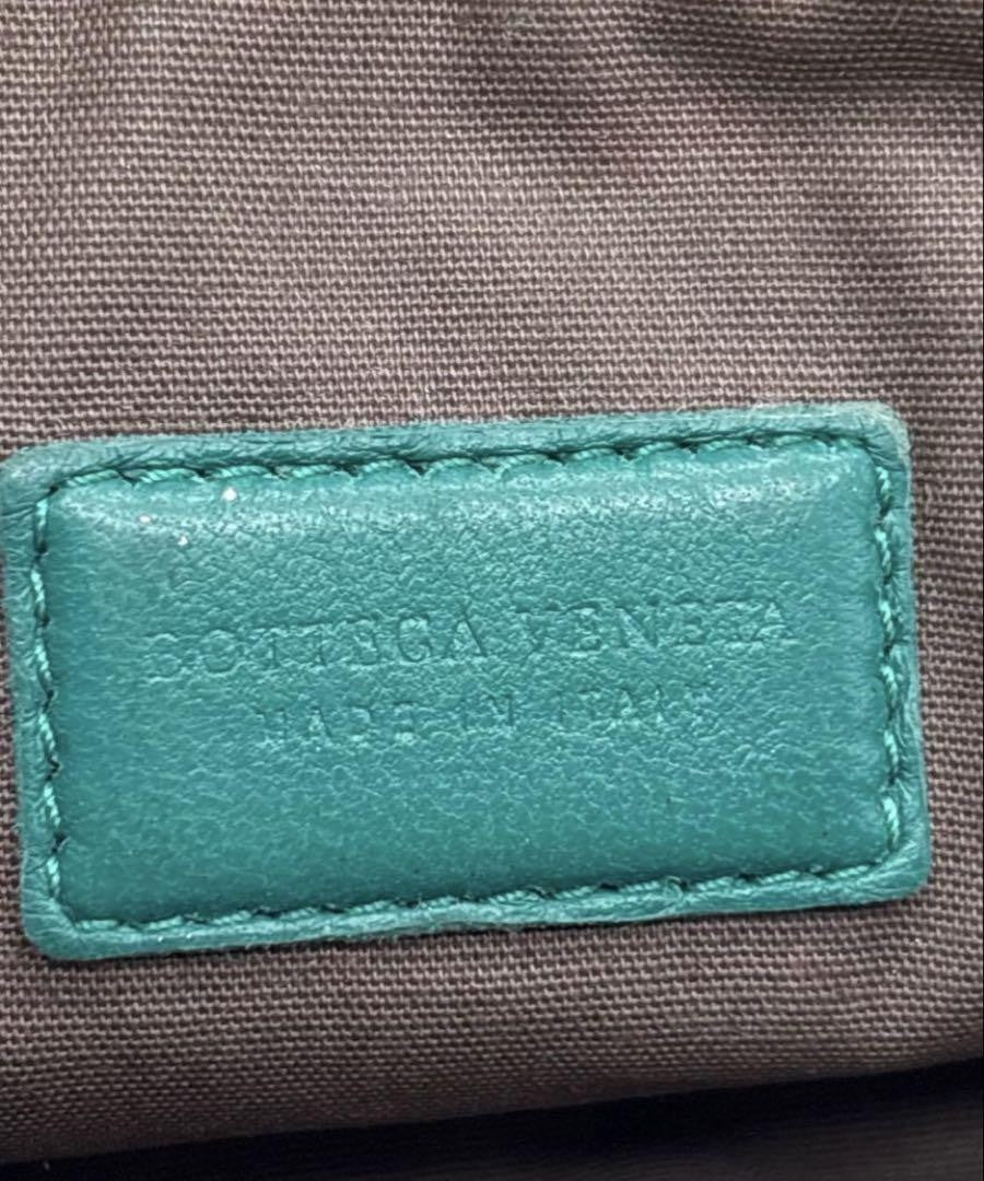BOTTEGA VENETA Accessory Pouch Hand Pouch Intrecciato Leather Green Authentic