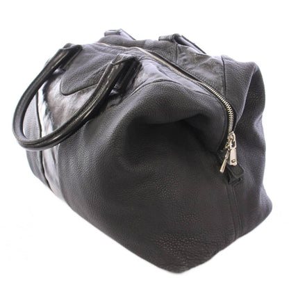 Saint Laurent Hand Bag Tote Purse Boston Y Line Leather Black Authentic