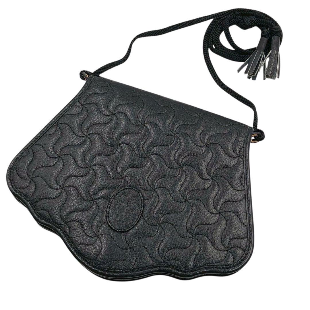 Saint Laurent Shoulder Bag Purse YSL Cassandra Black Authentic