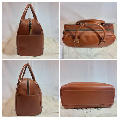 Saint Laurent Hand Bag Tote Purse YSL Cassandra Leather Light Brown Authentic