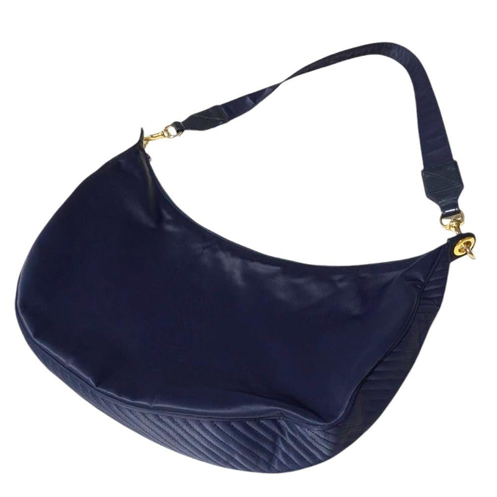 Saint Laurent Shoulder Bag Purse Navy Authentic