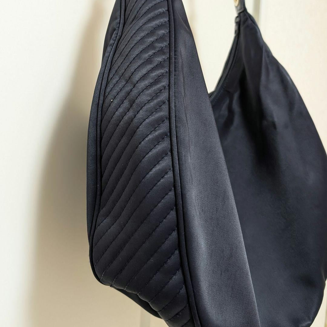 Saint Laurent Shoulder Bag Purse Navy Authentic