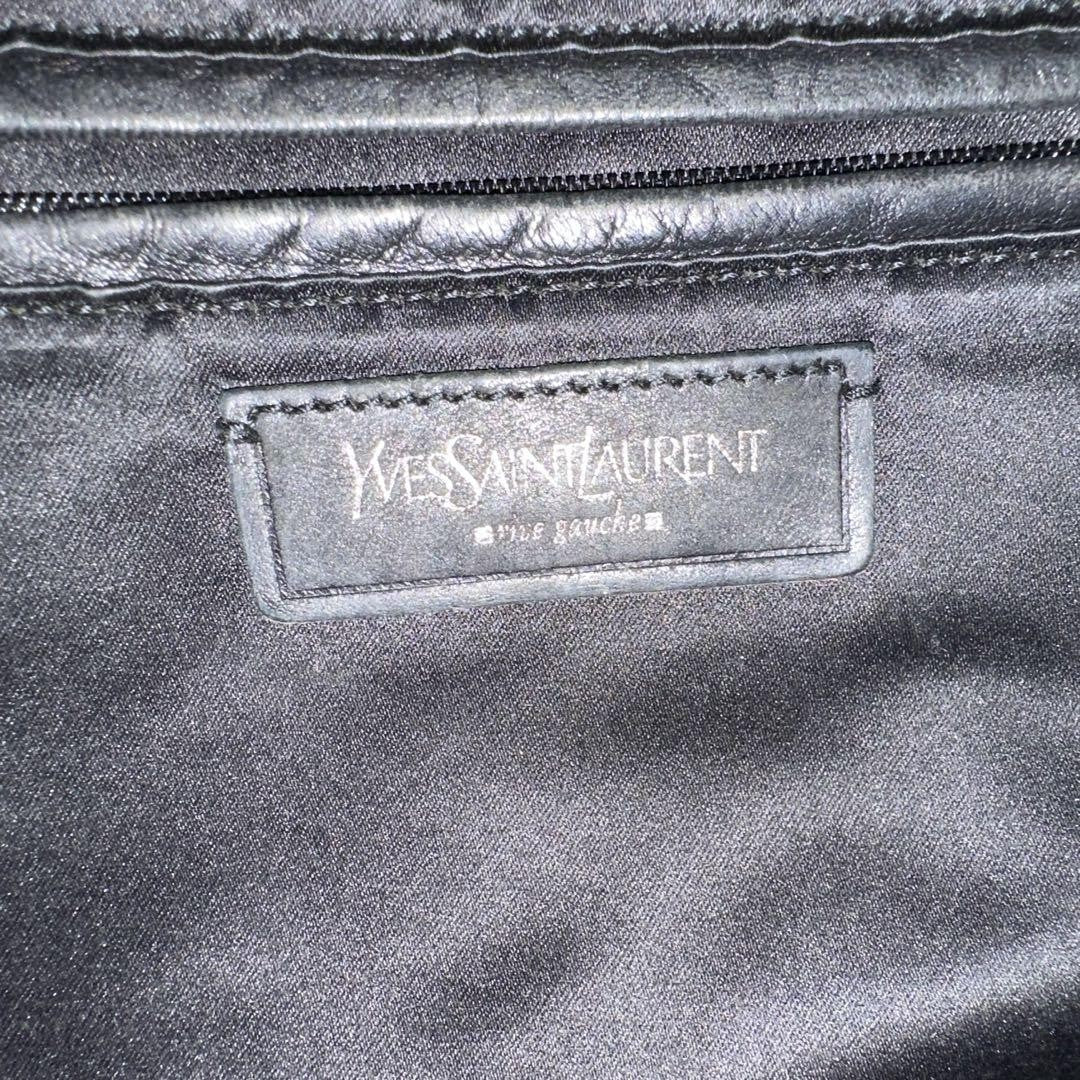 Saint Laurent Hand Bag Tote Purse Nylon Pink Authentic