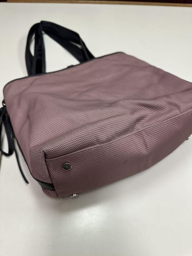 Saint Laurent Hand Bag Tote Purse Nylon Pink Authentic