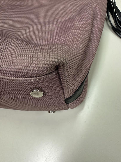 Saint Laurent Hand Bag Tote Purse Nylon Pink Authentic