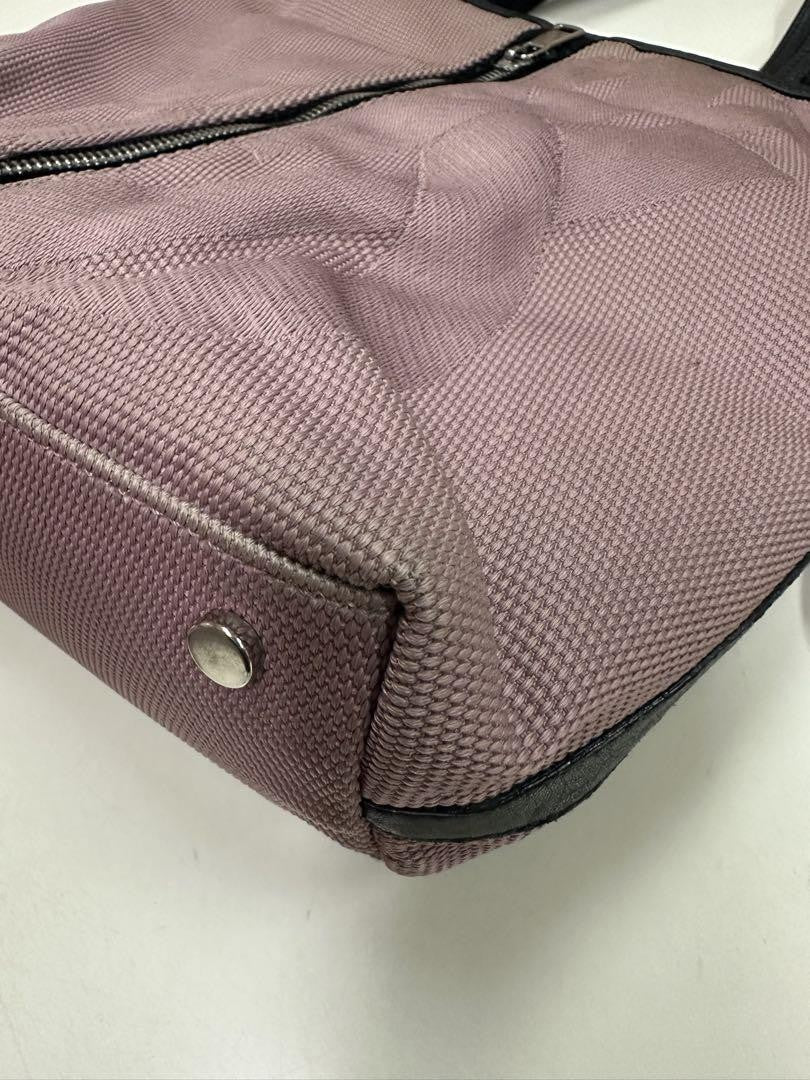 Saint Laurent Hand Bag Tote Purse Nylon Pink Authentic