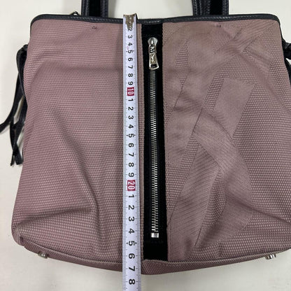Saint Laurent Hand Bag Tote Purse Nylon Pink Authentic
