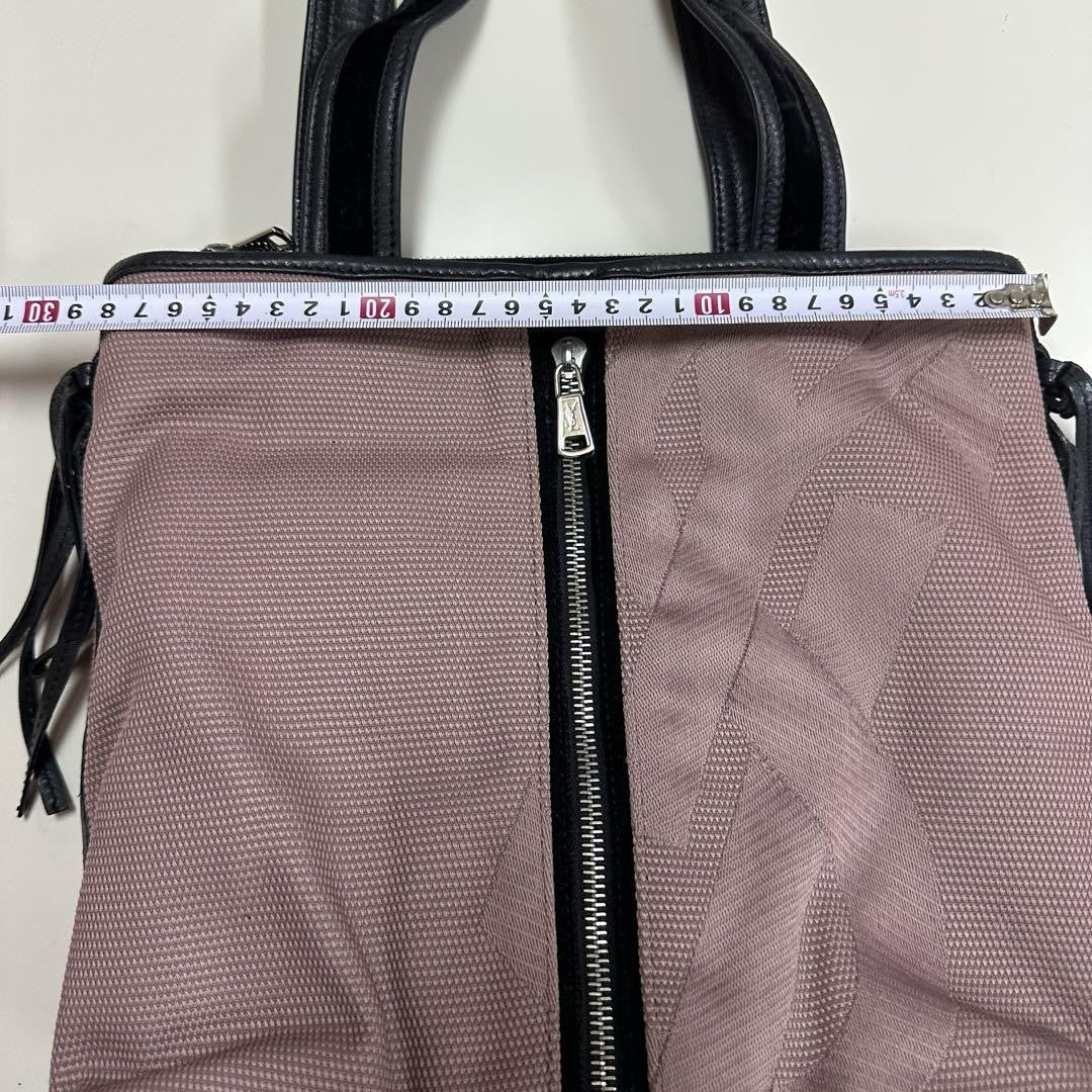 Saint Laurent Hand Bag Tote Purse Nylon Pink Authentic