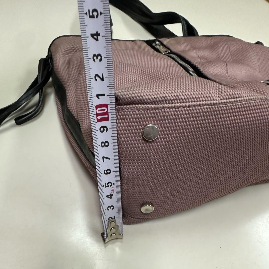 Saint Laurent Hand Bag Tote Purse Nylon Pink Authentic