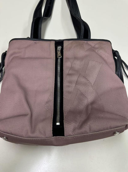 Saint Laurent Hand Bag Tote Purse Nylon Pink Authentic
