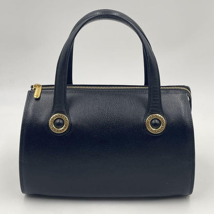 Valentino Garavani Mini Boston Hand Bag Tote Purse 2way Leather Black Authentic