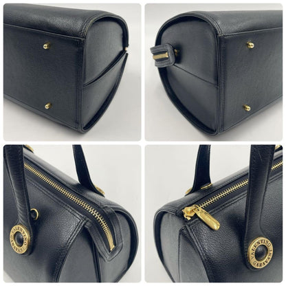 Valentino Garavani Mini Boston Hand Bag Tote Purse 2way Leather Black Authentic
