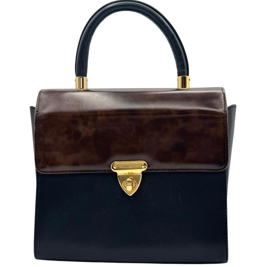 Valentino Garavani Hand Bag Tote Purse Black Authentic