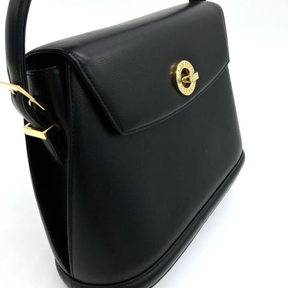 Valentino Garavani Hand Bag Tote Purse 2way Leather Black Authentic