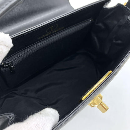 Valentino Garavani Hand Bag Tote Purse 2way Leather Black Authentic