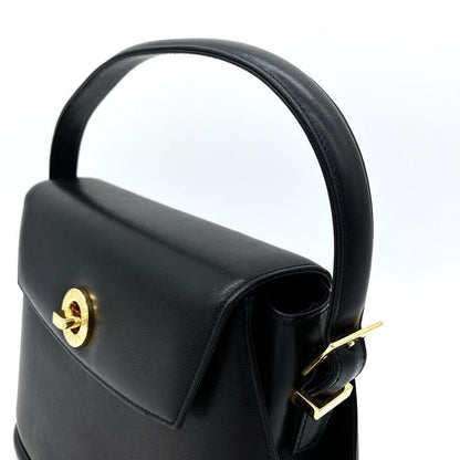 Valentino Garavani Hand Bag Tote Purse 2way Leather Black Authentic