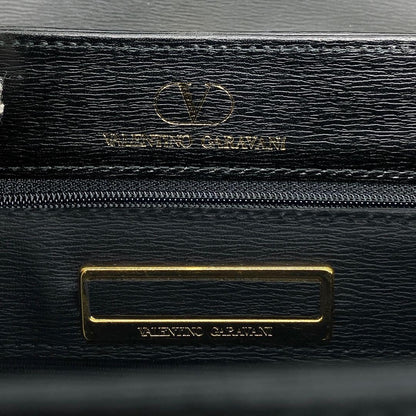 Valentino Garavani Hand Bag Tote Purse 2way Leather Black Authentic