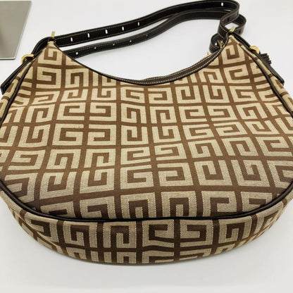 GIVENCHY Hand Bag Tote Purse 4G Leather Brown Authentic