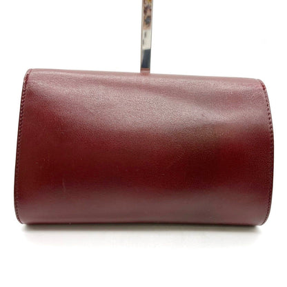 GIVENCHY Clutch Bag Second Bag 4G Leather Bordeaux Authentic