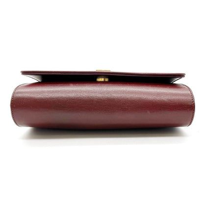 GIVENCHY Clutch Bag Second Bag 4G Leather Bordeaux Authentic