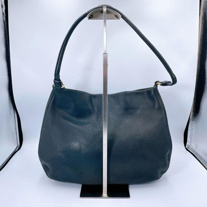 Salvatore Ferragamo Hand Shoulder Bag Tote Purse Vara Ribbon Black Authentic