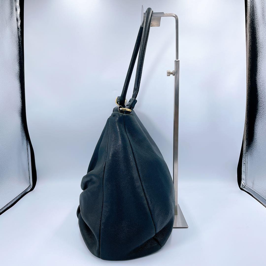 Salvatore Ferragamo Hand Shoulder Bag Tote Purse Vara Ribbon Black Authentic