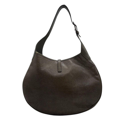 Salvatore Ferragamo Hand Bag Tote Purse Gancini Leather Green Authentic